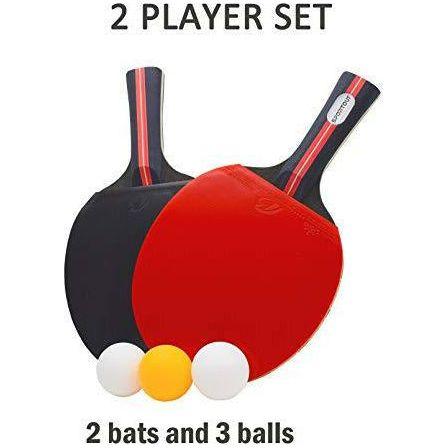 EasyroomTable Tennis Racket Bat Set, Pingpong Paddle with 2 Bats and 3 Balls 1