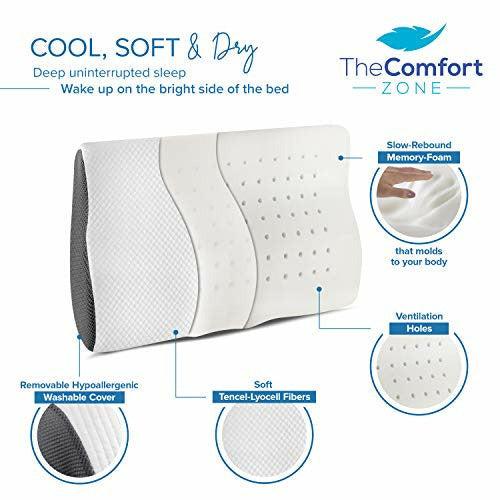 Perfect Orthopedic Support and Relief of Your Back and Neck Pain with our Cervical Contoured Memory Foam Pillow 1