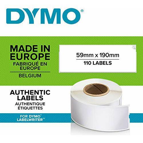 DYMO LW Multi-Purpose/LAF Large Labels, Self-Adhesive, for LabelWriter Label Makers, Authentic, 59 mm x 190 mm, Roll of 110 Easy-Peel Labels 0