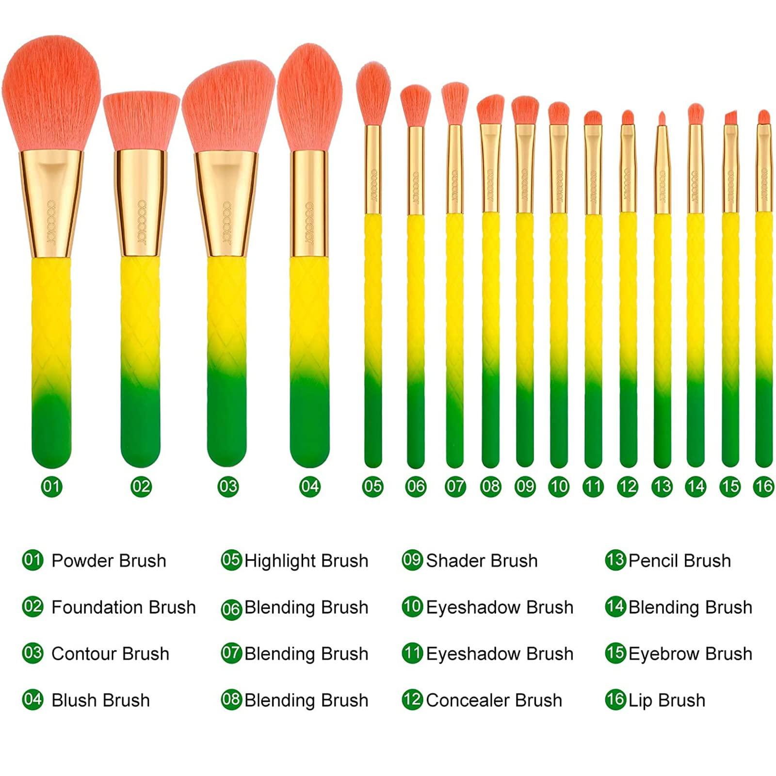 Docolor Makeup Brushes Makeup Brushes Sets Professional 16PCS Make up brush set Contain Face Powder Blush Foundation Blending Eyebrow Eyeshadow 4