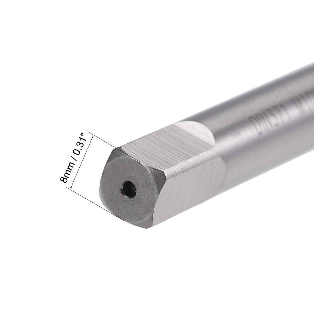 sourcing map M10 x 1.5 Spiral Point Threading Tap, H2 Tolerance High Speed Steel Uncoated, Round Shank with Square End, DIN371/376, Metric Screw Taps Tapping Bit for Thread Repair, 2pcs 3