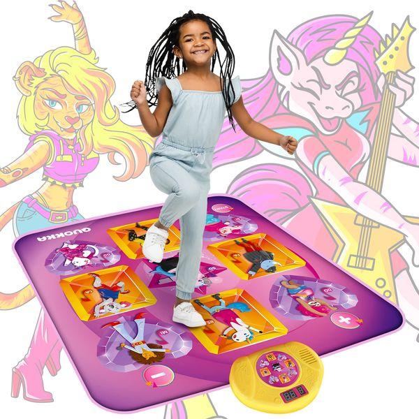 Quokka Music Dance Mat for Kids 4-8 - Musical Toys For 3 4 5 6 Year Old Girls and Boys - | Play Your Own Music with AUX/Bluetooth | 3 Speeds & 5 Volume Levels | - Dancing Floor Pad for 8-12 Year Old 0