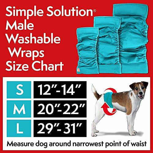 Simple Solution Washable Male Dog Diapers | Absorbent Male Wraps with Leak Proof Fit | Excitable Urination, Incontinence, or Male Marking | 1 Re-usable Dog Diaper Per Pack 1
