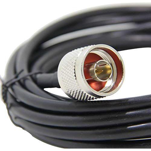 Ultra Low Loss Coax Cable 25ft, Ancable N Type Male Connector to RP-SMA Female Pigtail Cable for Yagi TP-Link 2.4Ghz Omni Antenna, APs, WiFi and ALFA Extender/Transceiver/Repeater/Router/Amplifier 2