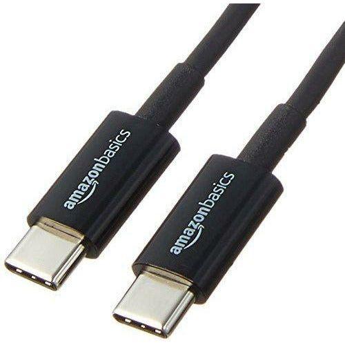 Amazon Basics USB Type-C to USB Type-C 2.0 Cable - 6 Feet (1.8 Meters) - Black, 5 pack 0