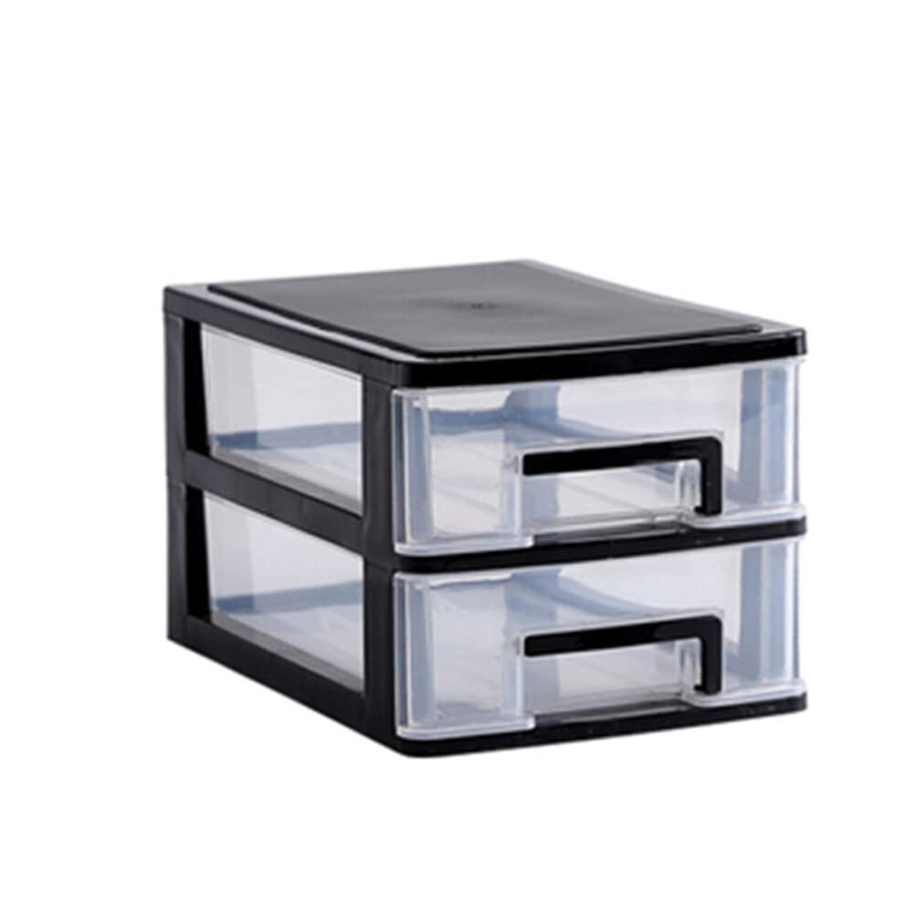 Drawer Cosmetics Organizer 2 Drawers Storage Unit Plastic Storage Drawers, Desktop Drawer Organiser Storage Tower Unit for Home, School, Office, Bedroom & Living Room 0