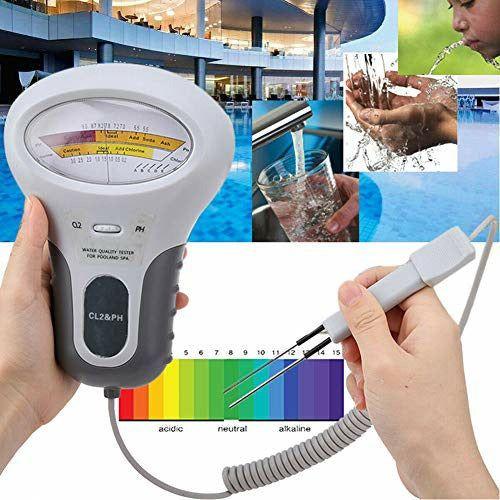 Guer Portable 2 in 1 PH Tester and Chlorine Tester Handheld Digital Water Quality Analysis Monitor for Swimming Pool - High Accuracy - Quick and Accurate 1