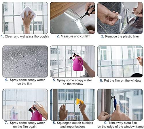 Privacy Window Film One Way Reflective Adhesive Window Film Anti UV Heat Control Sun Blocker Privacy Protection Glass Tint Sticker 4