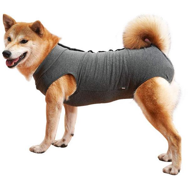 Dog Recovery Suit Cat Abdominal Wound Protector Puppy Medical Surgical Clothes Post-operative Vest Pet After Surgery Wear Substitute E-collar & Cone (XXXL, Grey)