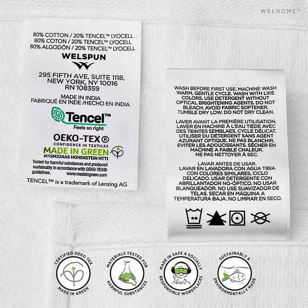Welhome Madison White Bath Towels | 4 Piece Set | Softer & Lofter Wash After Wash | Hygro-Cotton | Luxury Bathroom Towels | Lightweight Highly Absorbent | Sustainable | Quick Dry Shower Towels 3