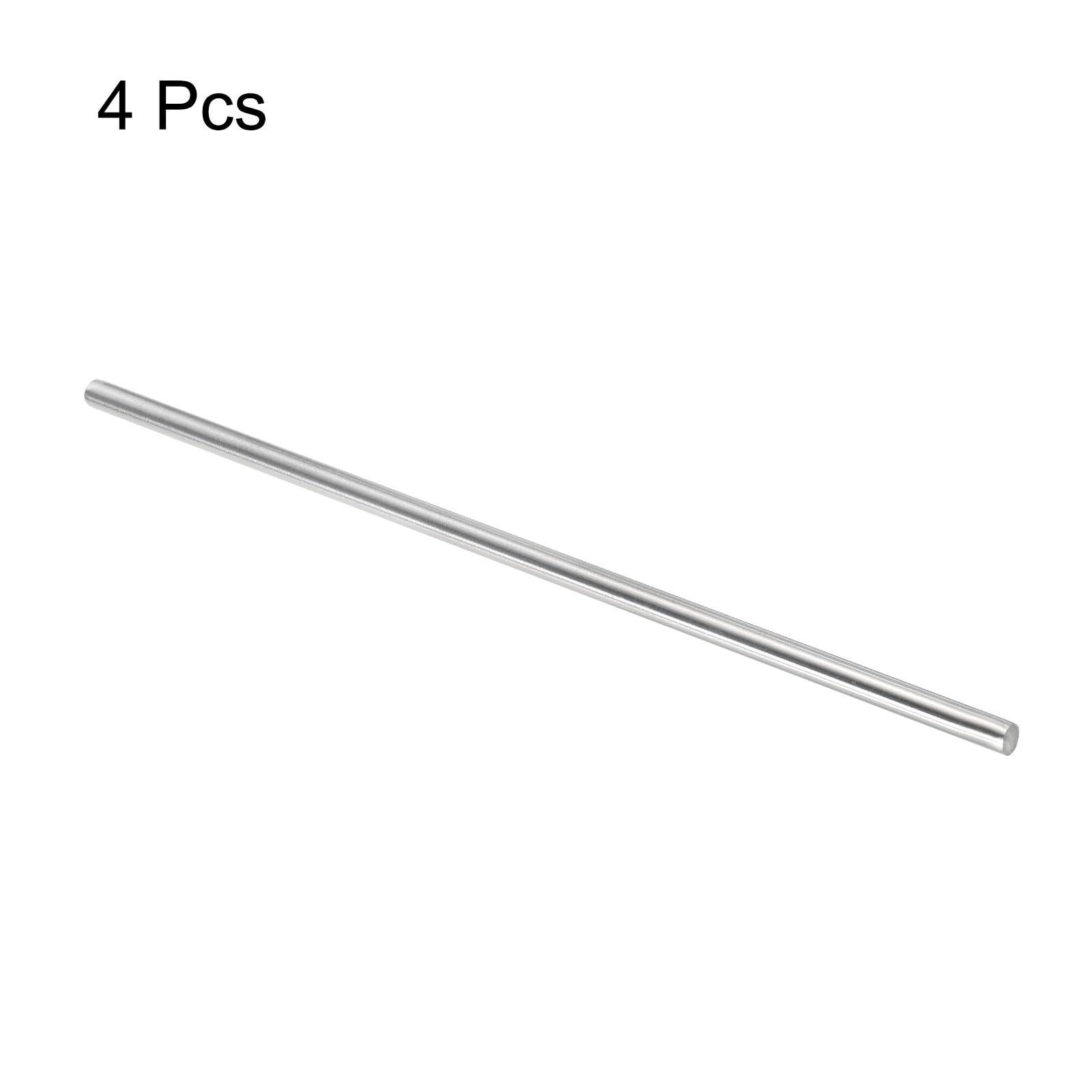 sourcing map 304 Stainless Steel Round Rods, 9.5mm x 350mm Solid Shaft Rods for DIY Craft Model Car Helicopter Airplane, Pack of 4 2