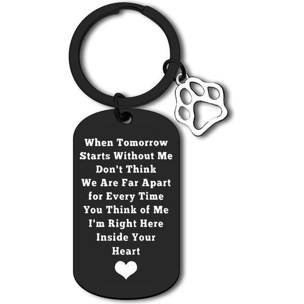 Loss of Pet Gift Pet Memorial Keychain Keyring Pet Memorial Keyring Family Dog Family Cat Family Pet Keychain Key Ring Pet Sympathy Gift for Pet Lover Dog Cat Keychain Remembrance Gift