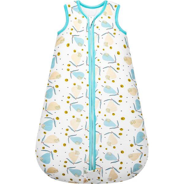 MIKAFEN Baby sleeping bag winter sleeping bag four seasons 100% soft premium Organic cotton sleeping bag newborn sleeping bag (L/12-18 months,pear)
