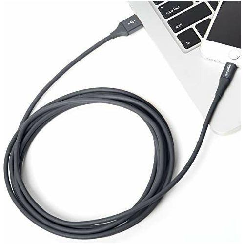Amazon Basics USB A Cable with Lightning Connector, Premium Collection - 10 Feet (3 Meters) - 2-Pack - Gray 3