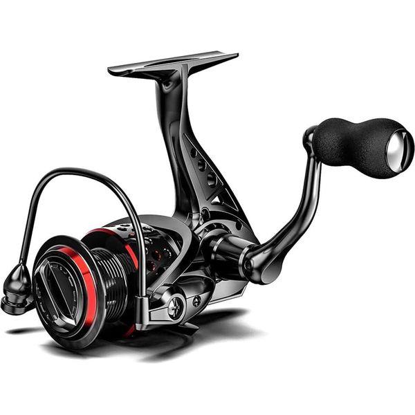 Ashconfish Fishing Reel, Freshwater and Saltwater Spinning Reel, Come with 109Yds Braid line. Lightweight Body, 5.0:1 Gear Ratio, 7+1 Steel BB, Max 17.6lbs Carbon Drag, Metal Spool &Handle,CF2000