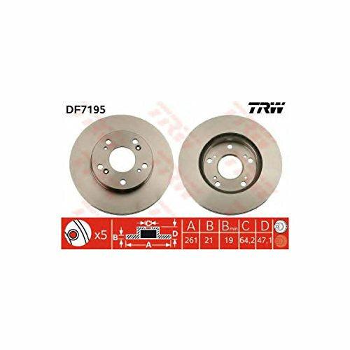 TRW Automotive AfterMarket DF7195 Brake Disc Rotors 0