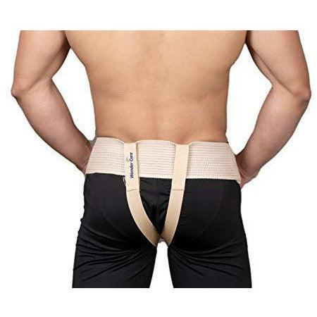 Wonder Care- Inguinal Hernia Support post surgery Hernia pain relief Truss Brace for Single / Double Inguinal or Sports Hernia with Two Removable Compression Pads & Adjustable Groin Straps Surgery & injury Recovery A-103 -M 3
