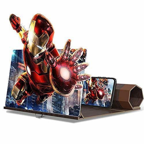 TUIREL 12 inch Ultra-clear Screen Amplifier Foldable Mobile Phone Screen HD Stand Movie Amplifying Projector with Blu-ray screen for Movies,Videos and Gaming 0