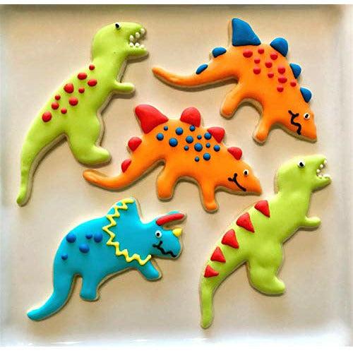 KENIAO Dinosaur Cookie Cutters Set for Kids - 6 Piece - T-Rex, Triceratops, Stegosaurus, Brontosaurus, Pterodactyl and Baby Dinosaur Cutter - Stainless Steel 3