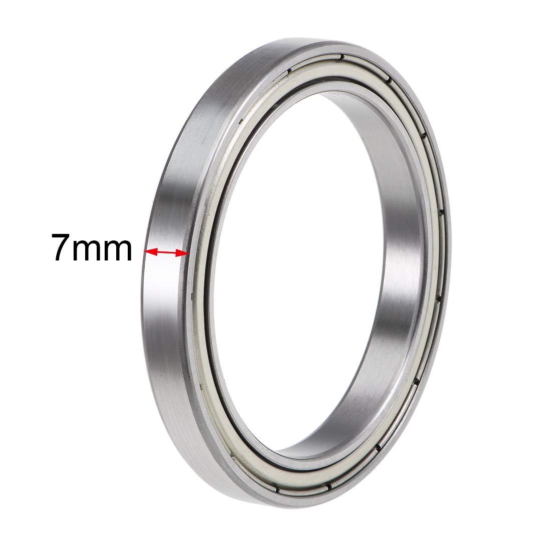 sourcing map 6809ZZ Deep Groove Ball Bearings Z2 45mm x 58mm x 7mm Double Shielded Chrome Steel 10pcs 2