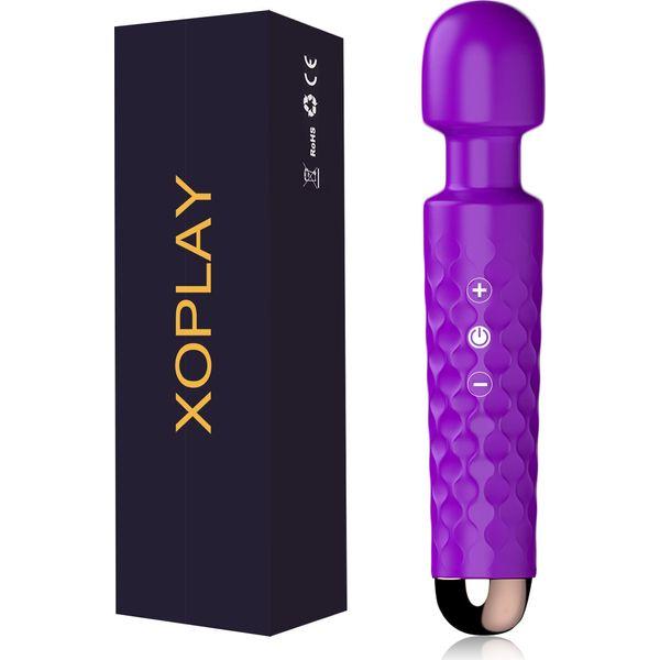 G Spot Vibrator Wand for Women, Powerful Sex Toys for Clitoris G-spot Stimulation,Waterproof Dildo Vibrator 25 Powerful Vibrations Clitoral Stimulator for Adult Female or Couple Fun Dark Purple