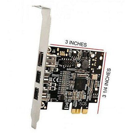 Syba Low Profile PCI-Express Firewire Card with Two 1394b Ports and One 1394a Port (2B1A), TI Chipset, Extra Regular Bracket SD-PEX30009 2