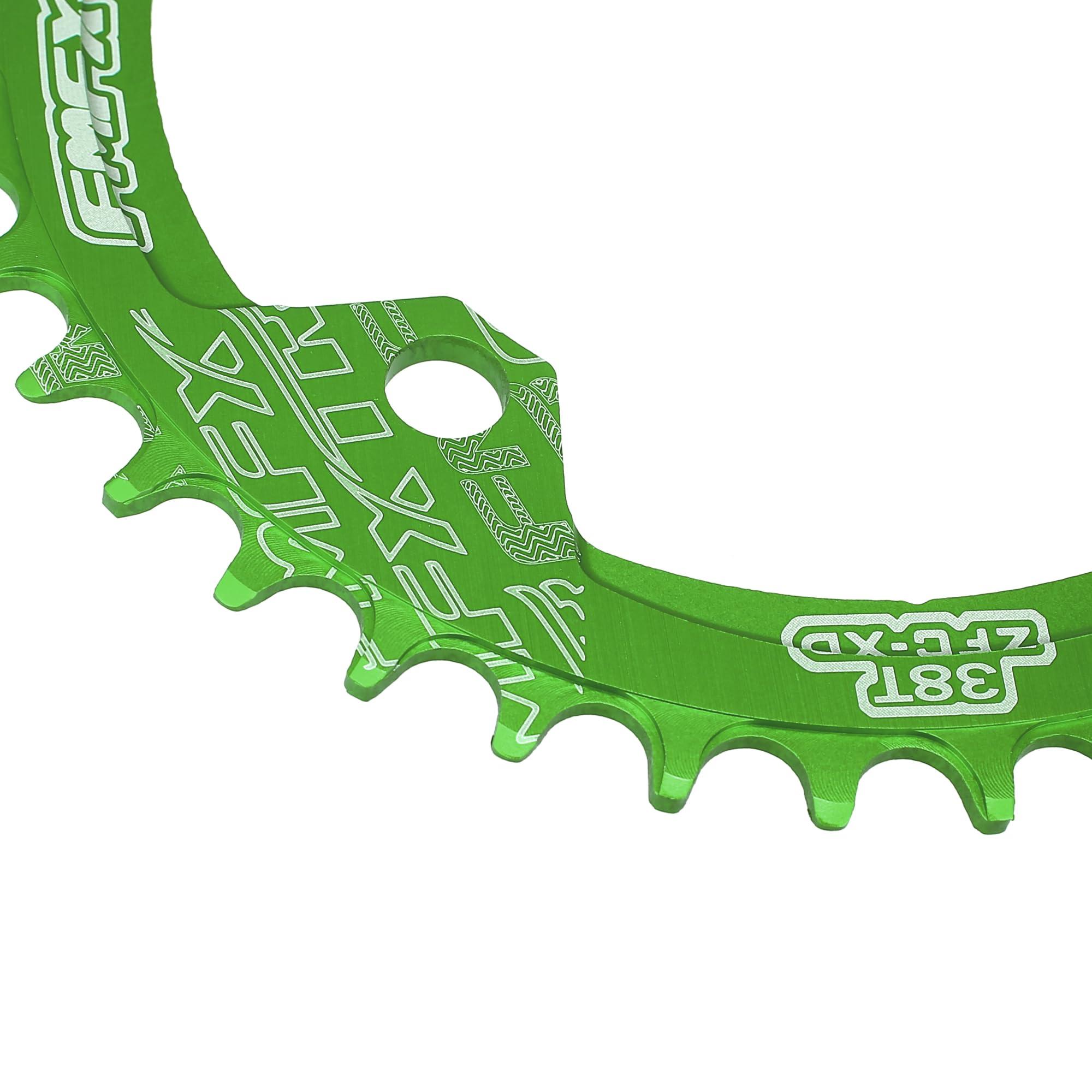 X AUTOHAUX 38 Teeth 104mm Bicycle Wide Chainring Crankset Tooth Plate Green 4