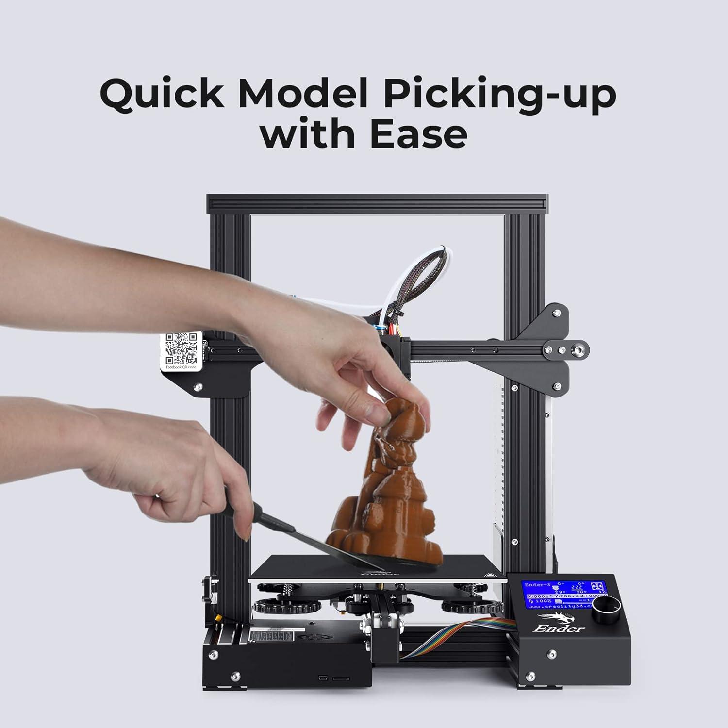 Creality Ender 3 3D Printer Fully Open Source with Resume Printing All Metal Frame FDM DIY Printers with Resume Printing Function 220x220x250mm 3