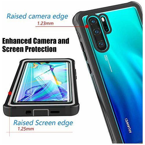 BESINPO For HUAWEI P30 Pro case, P30 Pro Case, Full-Body Protective Slim Cover Built-in Screen Protector Shockproof Case for HUAWEI P30 Pro/ P30 Pro New Edition - Black/Clear 2