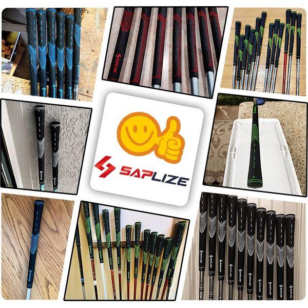 SAPLIZE 13 Golf Grips, Anti-slip Rubber Golf Club Grips, Standard, Red 1