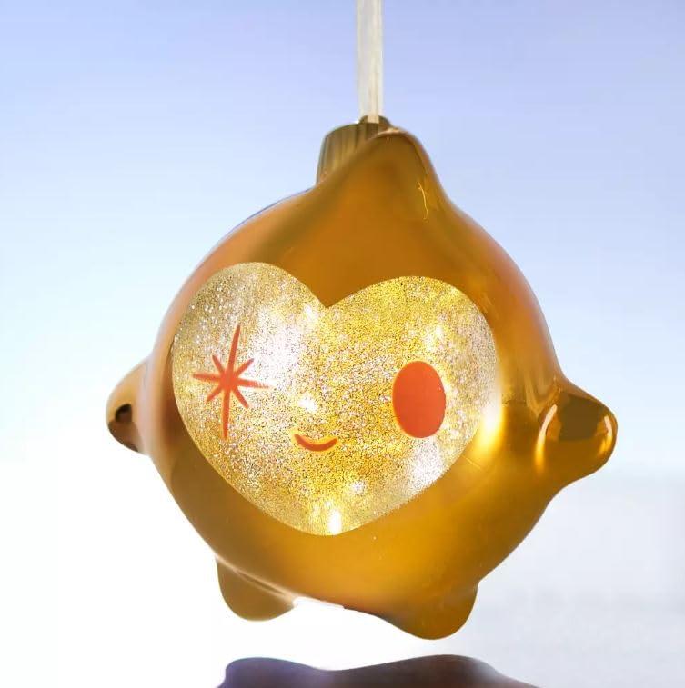 Disney Store Official Wish Star Light-Up Hanging Ornament, 10cm/3.9”, Christmas Tree Bauble Decoration Holiday Seasonal Accessory with Ribbon 2