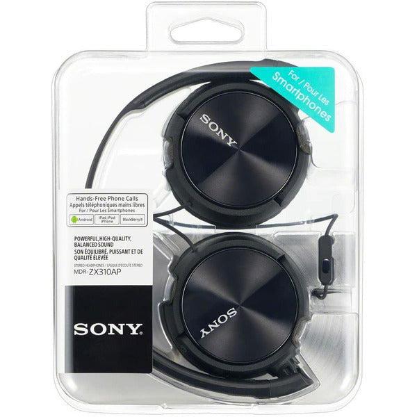 Sony ZX310AP On-Ear Headphones Compatible with Smartphones, Tablets and MP3 Devices - Metallic Black 2