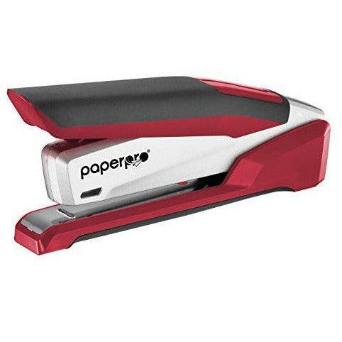 PaperPro - 1114 - inPOWER+ 28 Premium Stapler with Built-in Staple Remover, 28 Sheets, Full-Strip, Red/Silver 0