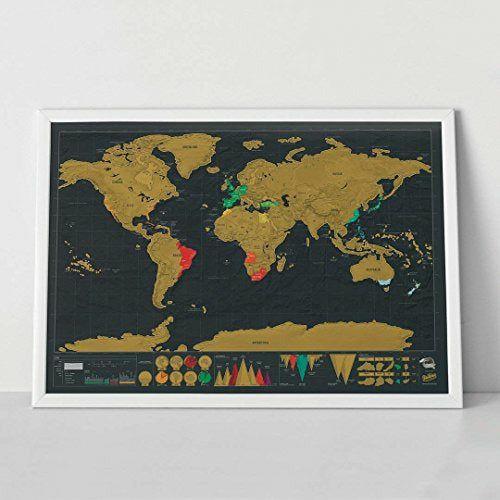 Luckies of London Scratch off Map World Poster, Detailed Map of the World with capitals, states, cities, Scratch Map Deluxe Edition 4