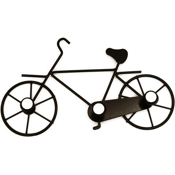 Hosoncovy Iron Art Metal Bicycle Wall Decor Wall Ornament Metal Bike Wall Hanging Wall Decorative Bicycle with Hooks for Home Decoration (Black) 0