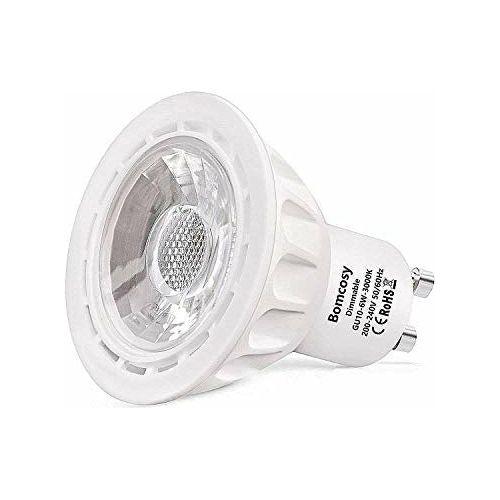 Bomcosy Dimmable GU10 LED Bulbs, Daylight White 6000K, 6W Replacement for 50W Halogen Bulb, 540 Lumens, 50mm, 35 Degree Beam Angle, Pack of 10 2