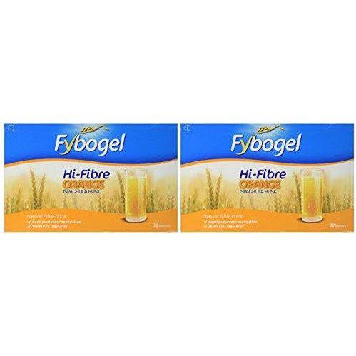 2 x Fybogel Hi-Fibre Orange 30 Sachets 4