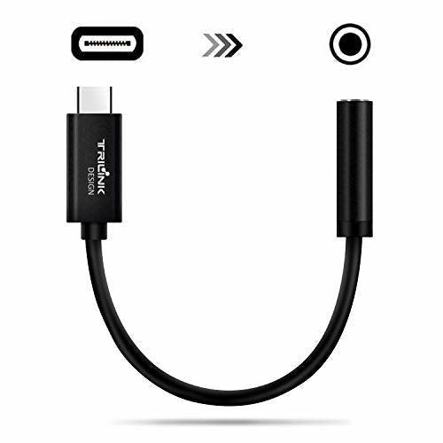 TRILINK USB Type C to 3.5mm Audio Headphone Jack Adapter (Hi-Res Audio & DAC Chipset) Audio adapter with Bonus USB C to Micro USB Adapter for Xiaomi 10/Pro, Huawei P40, OnePlus 8, Google Pixel 3a/xl 1