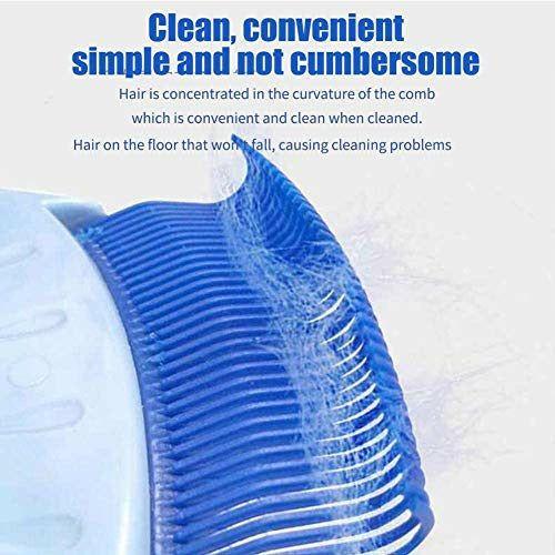 INTVN Cat Comb, 1 pieces Shell Shaped Cat Brush Cat Specific Hair Comb Dog Grooming Hair Removal Cleaning Comb Massager Tool with Non-Slip Handle Suitable for Pet Hair Care and Removal 3