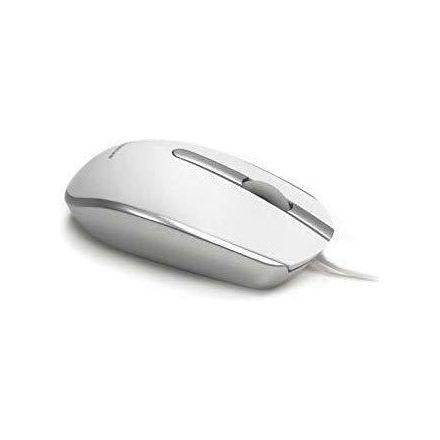 Accuratus M100 Mac - USB Wired Full Size Slim Apple Mac Mouse with Silver and Matt White Tactile Case, MOU-M100-MACWHSL 0