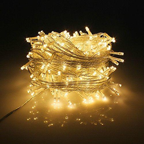 100-1000 LED String Fairy Lights On Clear Cable with 8 Light Effects Ideal for Home Christmas Wedding Party (1000 LEDs, Warm White) 2