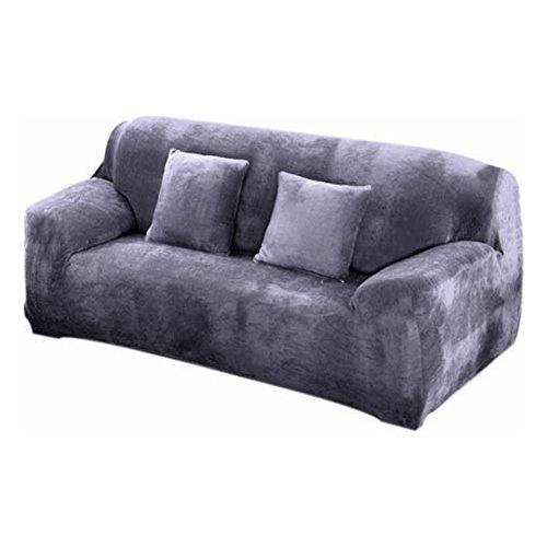 INMOZATA Sofa Cover High Stretch Soft Fur Velvet Sofa slipcovers Protector 1 2 3 Seater Couch Covers for L Shape Sofa Tub Chairs Love Seat, 195-230cm (Grey) 0