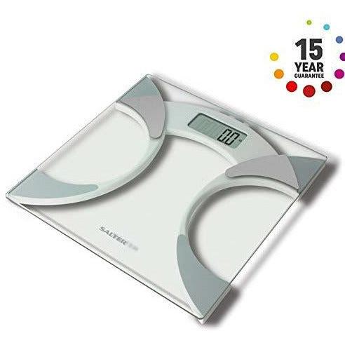 Salter Ultra Slim Analyser Bathroom Scales, Measure Weight BMI BMR Body Fat Percentage Body Water, Slim 25mm Design, Tough 6mm Glass with Carpet Feet, Easy to Read Digital Display - Glass 3