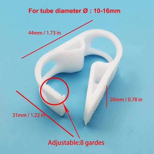 50PCS 10-16mm Plastic Tubing Clamps 8 Grades Adjustable Tube Clamp Shut Off Flow Control Laboratory Industry Hose Clip Pinch 1