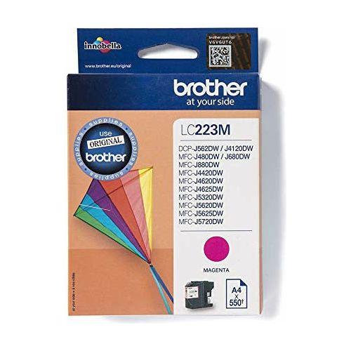 Brother LC-223M Inkjet Cartridge, Magenta, Single Pack, Standard Yield, Includes 1 x Inkjet Cartridge, Brother Genuine Supplies 0