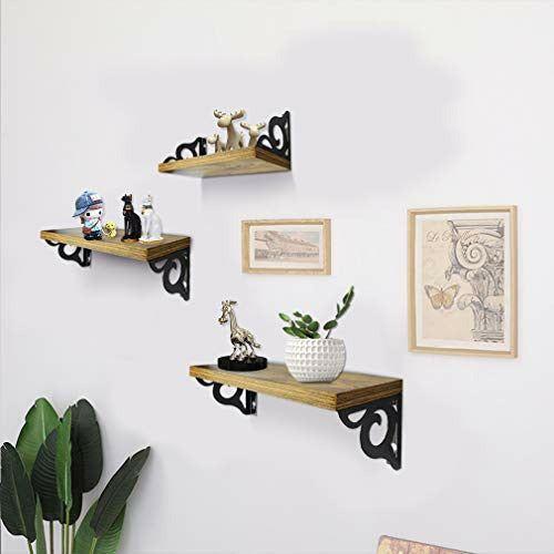 Brand - Umi Rustic Floating Shelves Set of 3, Wall Shelf for Bedroom Living Room Office Kitchen 4