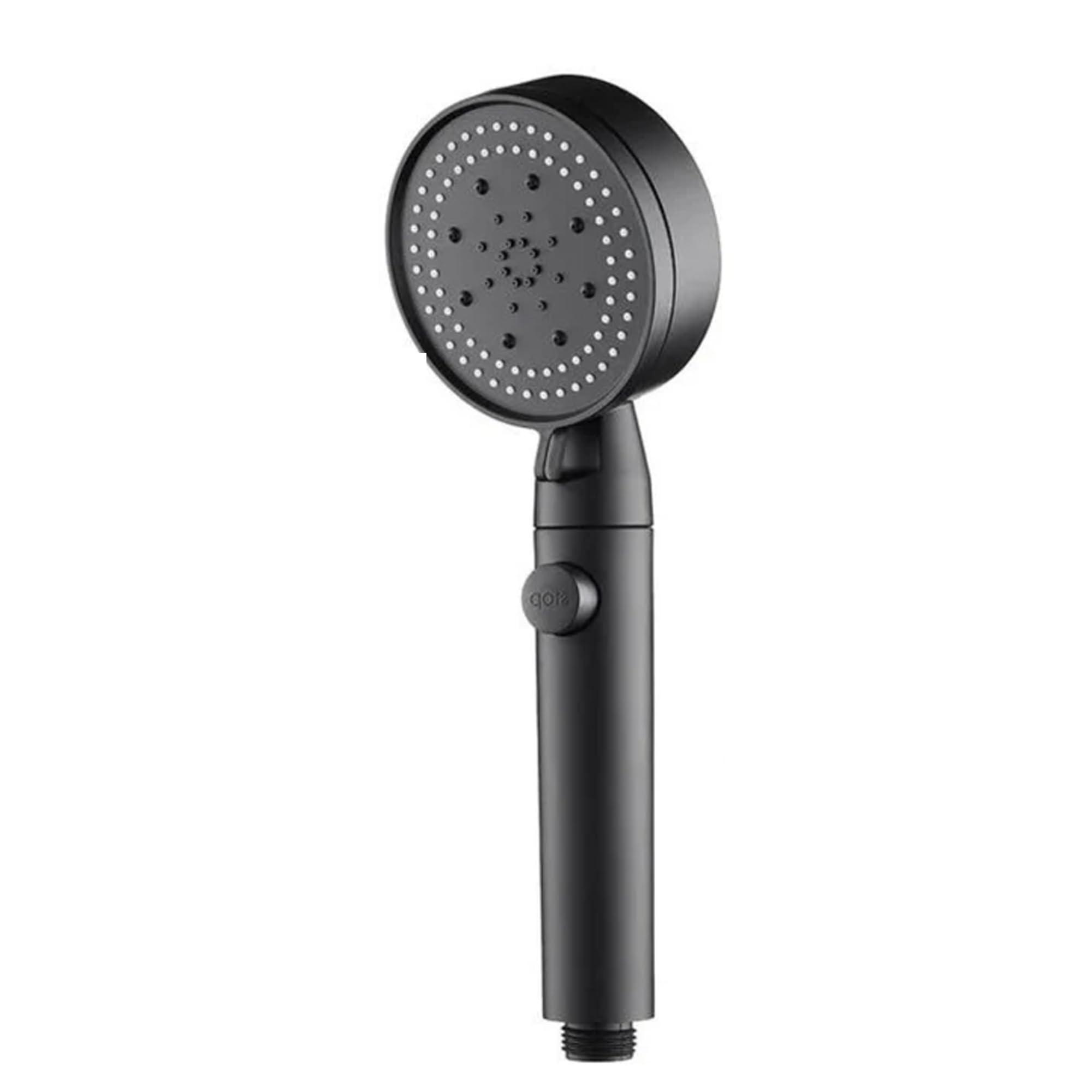 Showery® Water Saving Shower Head with 5 Spray Settings with Eco Stop Button for Black (Non-Electric Showers Only) 1