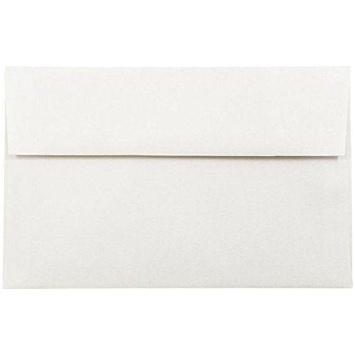 JAM PAPER Strathmore Invitation Envelopes - 152.4 x 241.3 mm - Bright White Wove - 50/Pack 0