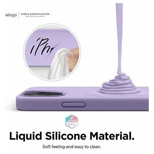 elago Liquid Silicone Case Designed for iPhone 12 Mini (5.4"), Premium Silicone, Full Body Protection : 3 Layer Shockproof Cover Case (Lavender) 4