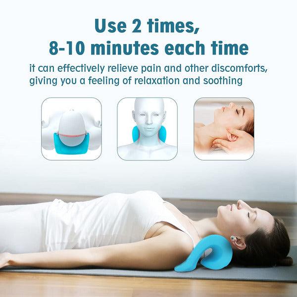 HONGJING Heated Neck Cloud Pain Relief Pillow, Neck Cloud Neck Stretcher Cervical Traction Device for Neck & Shoulder Relaxation 1